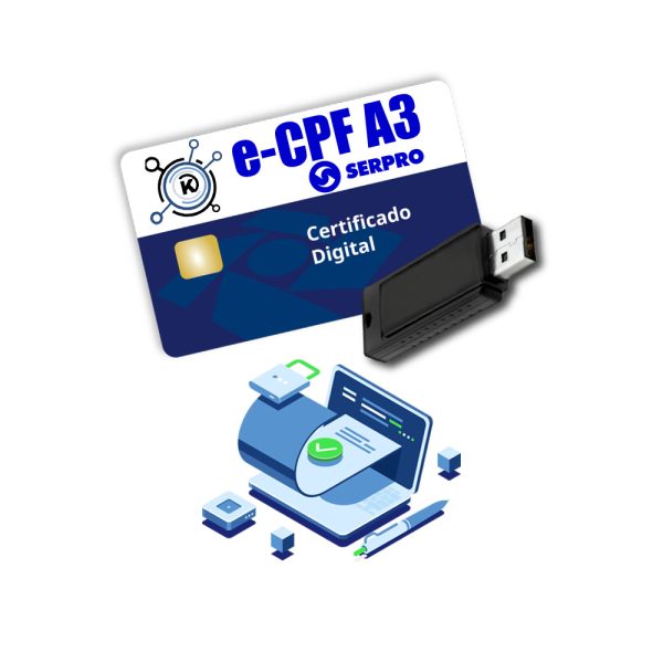 Certificado Digital e-CPF A3 3 Anos C/ Token