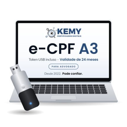 Certificado Digital para Advogado e-CPF A3 em Token 24 Meses