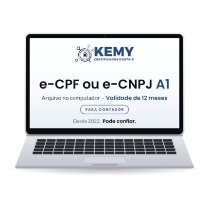Certificado Digital Contador com CRC: e-CPF ou e-CNPJ A1 12 Meses