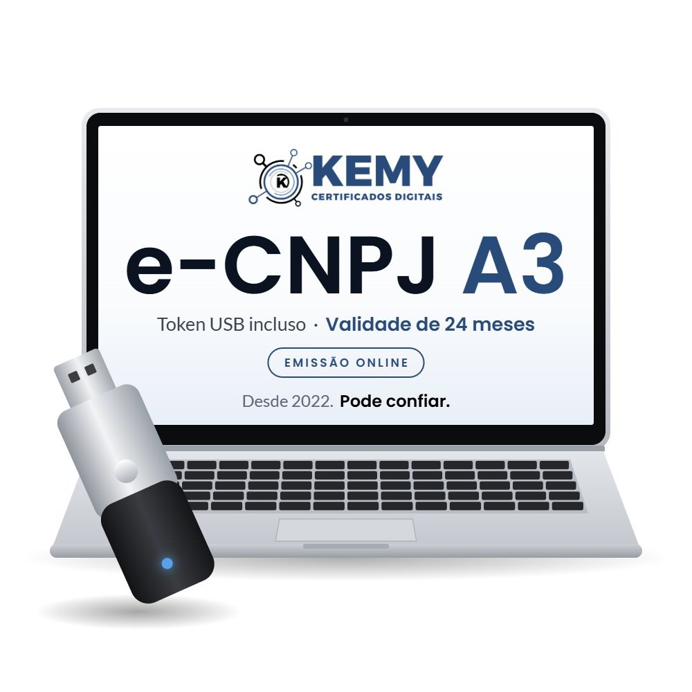 Certificado Digital e-CNPJ A3 em Token 24 Meses Certificado Digital e-CNPJ A3 em Token 24 Meses